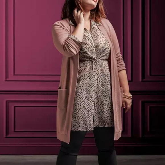 Torrid Chiffon Twist Front Tunic Shirt Tan Leopard Print Plus Size 5X - Picture 16 of 16